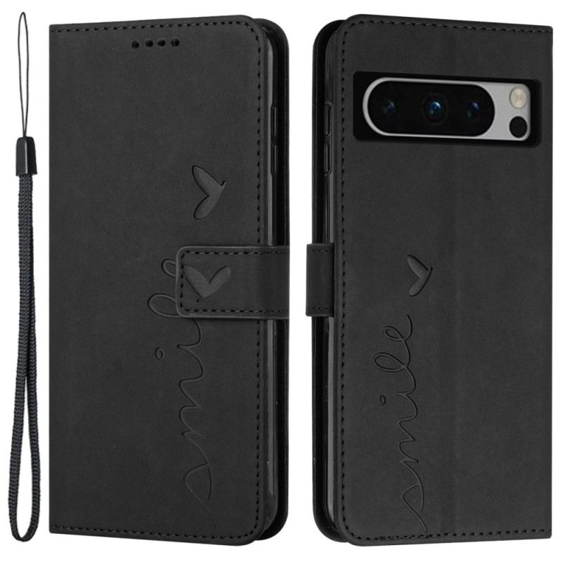 Lederhüllen Google Pixel 8 Pro Lächeln Mit Lanyard