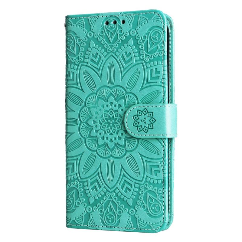 Lederhüllen Google Pixel 8 Pro Sonnenmandala Mit Schlüsselband