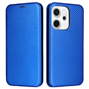 Flip Case Für Oppo Reno 14 5g Carbonfaser