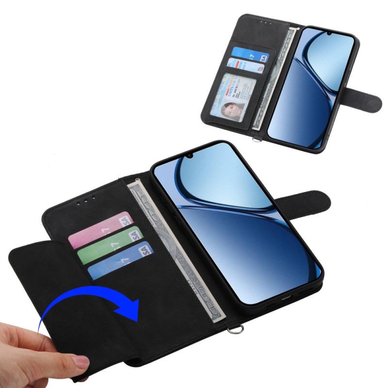 Lederhüllen Oppo Reno 14 5g Blumenmuster Und Riemen