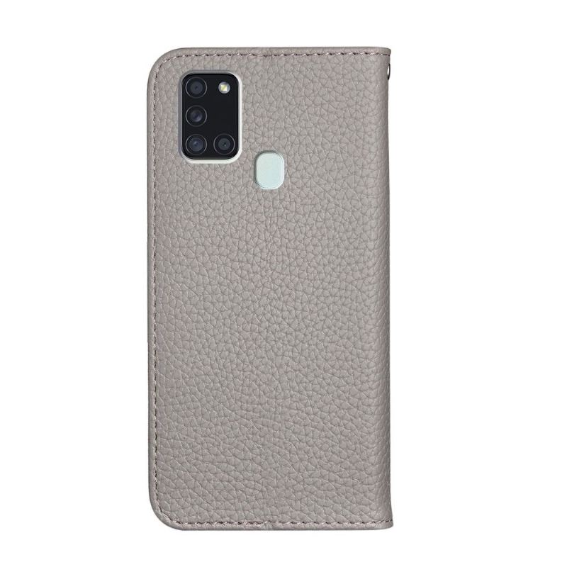Handyhülle Für Samsung Galaxy A21s Flip Case Genarbtes Kunstleder