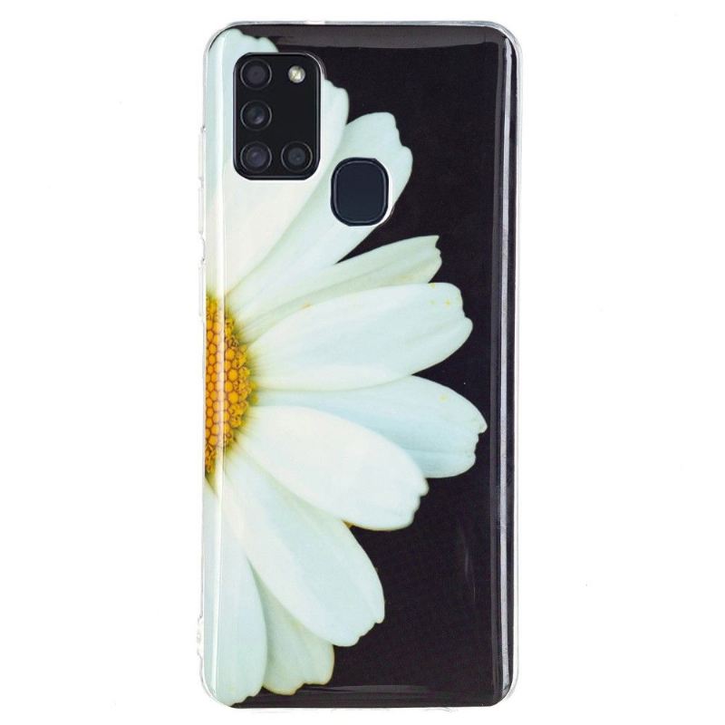 Handyhülle Für Samsung Galaxy A21s Schutzhülle Fluoreszierendes Gänseblümchen