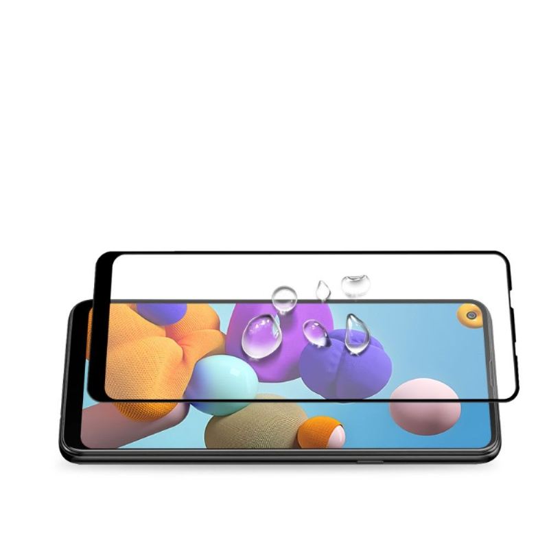 Samsung Galaxy A21S Displayschutzfolie Aus Gehärtetem Glas In Voller Größe