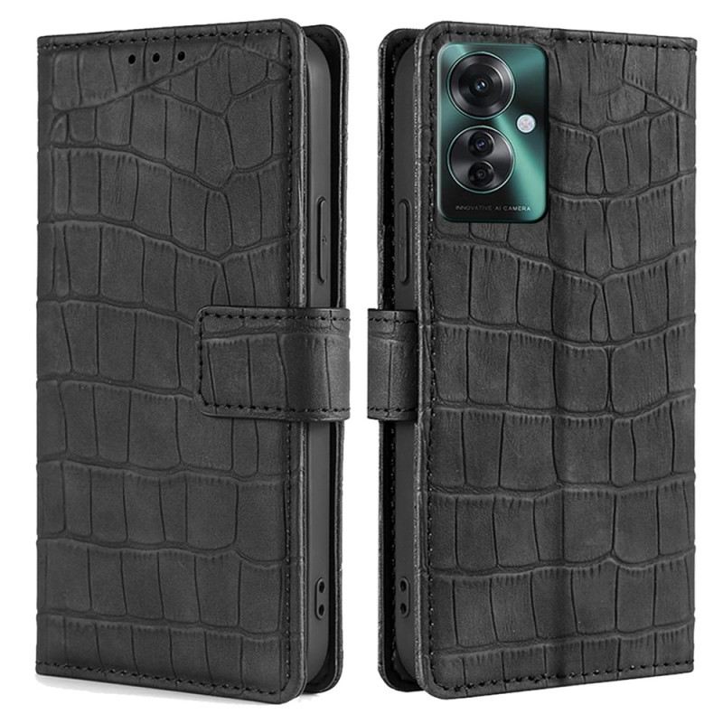 Lederhüllen Oppo Reno 11f 5g Handyhülle Krokodiltextur