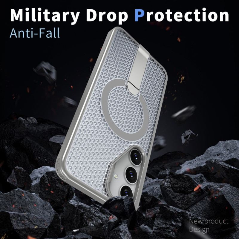 Hülle Für Samsung Galaxy S26 Magnetverschluss Mit Magnetständer Und Ständer Mit Gitterstruktur