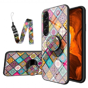Hülle Für Samsung Galaxy S26 Patchwork-ständer Und -armband