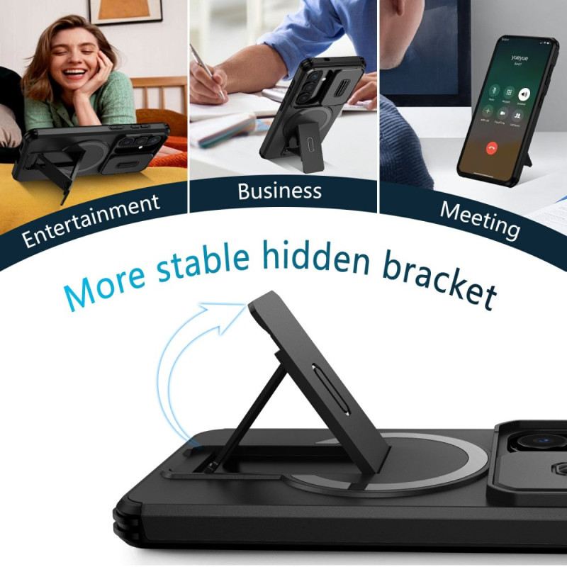 Hülle Samsung Galaxy S26 Ausziehbarer Magnetständer Und Kameraabdeckung