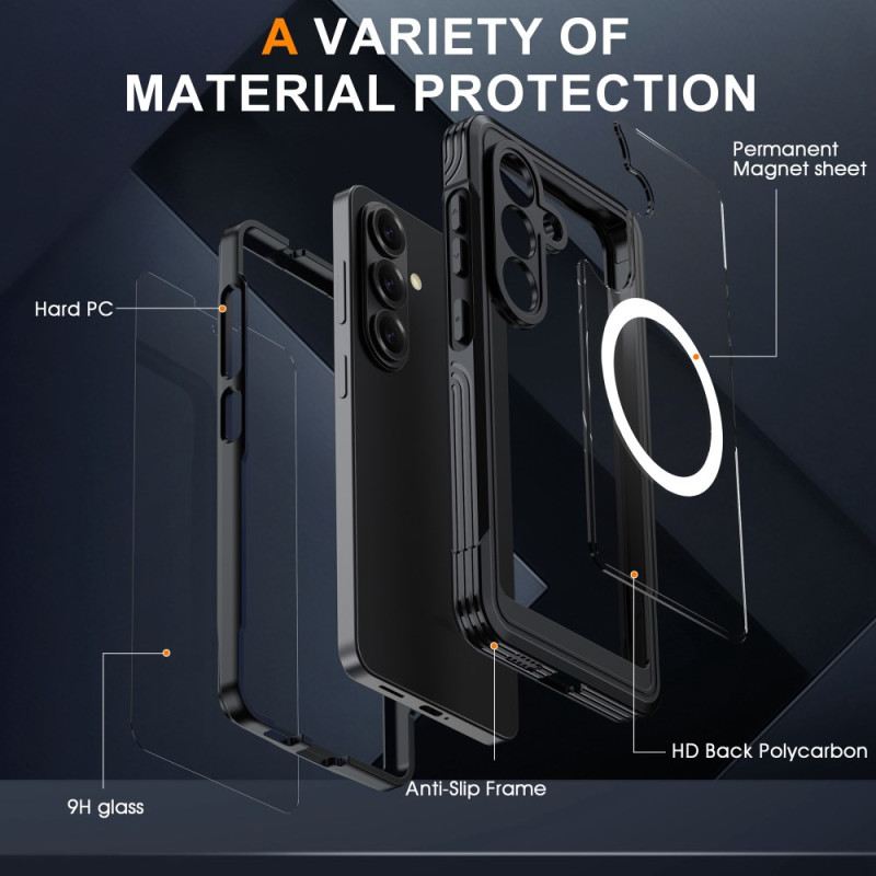 Hülle Samsung Galaxy S26 Magnetisch Mit Schutzfolie Aus Gehärtetem Glas