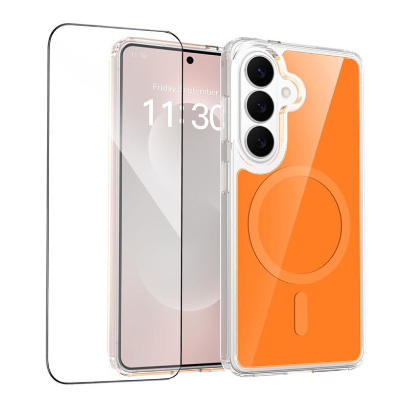 Hülle Samsung Galaxy S26 Magnetisch Mit Stoßfestem Gehärtetem Glas