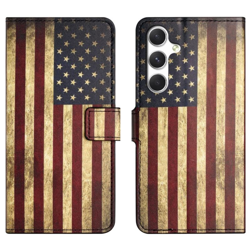 Lederhüllen Für Samsung Galaxy S26 Amerikanische Vintage-flagge