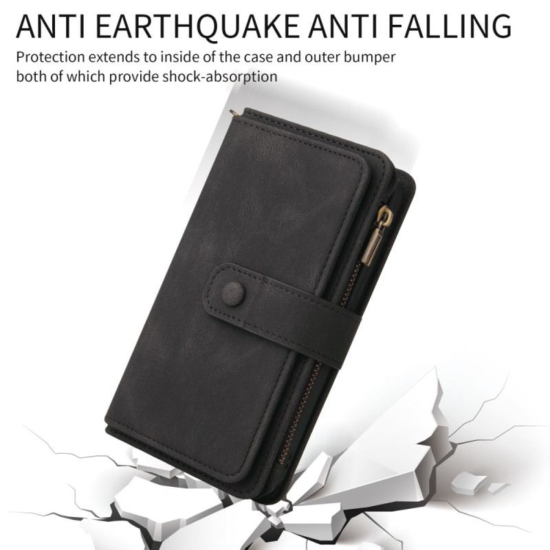 Lederhüllen Für Samsung Galaxy S26 Geldbörse Mit 15 Kartenfächern Und Riemen