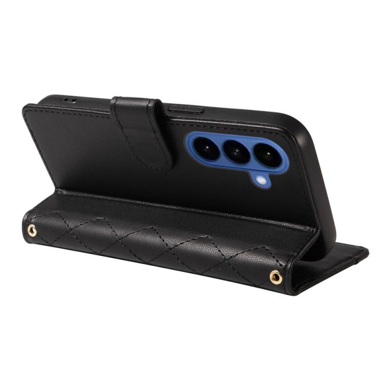 Lederhüllen Für Samsung Galaxy S26 Gesteppt Mit Riemen