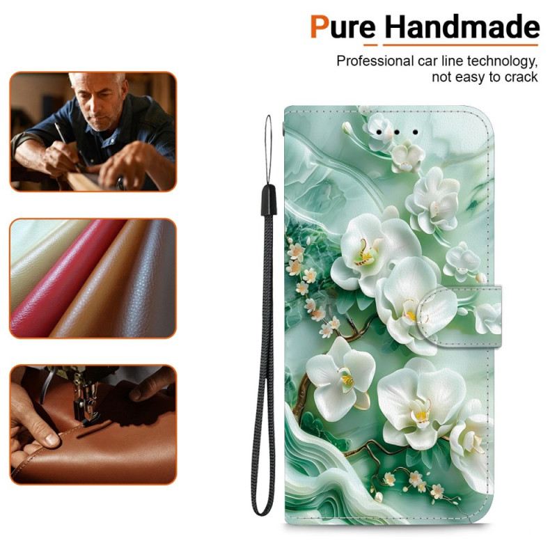 Lederhüllen Für Samsung Galaxy S26 Jade-blumen