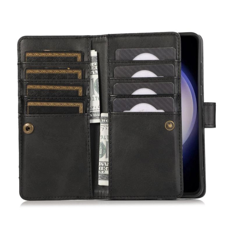 Lederhüllen Für Samsung Galaxy S26 Magnetische Geldbörse Mit Lanyard