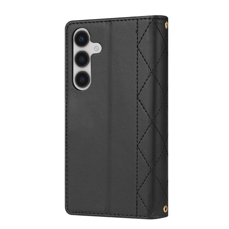 Lederhüllen Samsung Galaxy S26 Gesteppt Mit Verstellbarem Schulterriemen