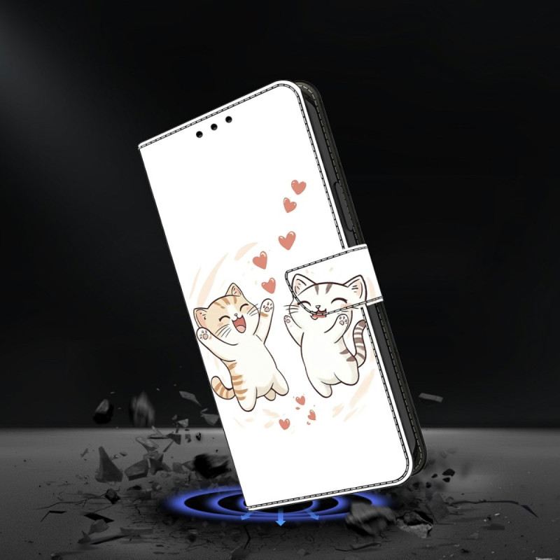 Lederhüllen Samsung Galaxy S26 Handyhülle Katzenliebe