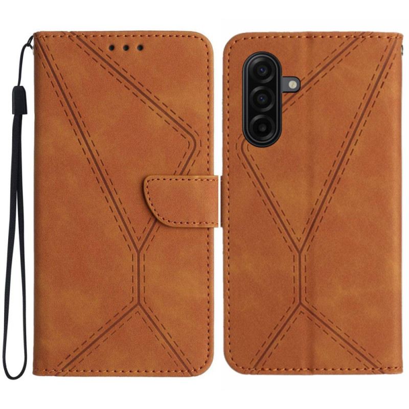 Lederhüllen Samsung Galaxy S26 Handyhülle Linien Und Striche