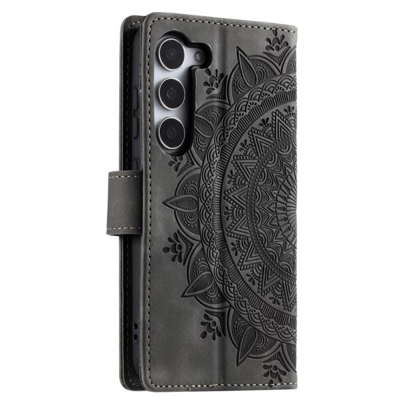 Lederhüllen Samsung Galaxy S26 Handyhülle Mandala-wildlederoptik