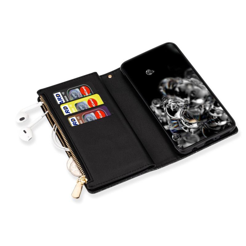 Lederhüllen Samsung Galaxy S26 Handyhülle Pailletten-geldbörse