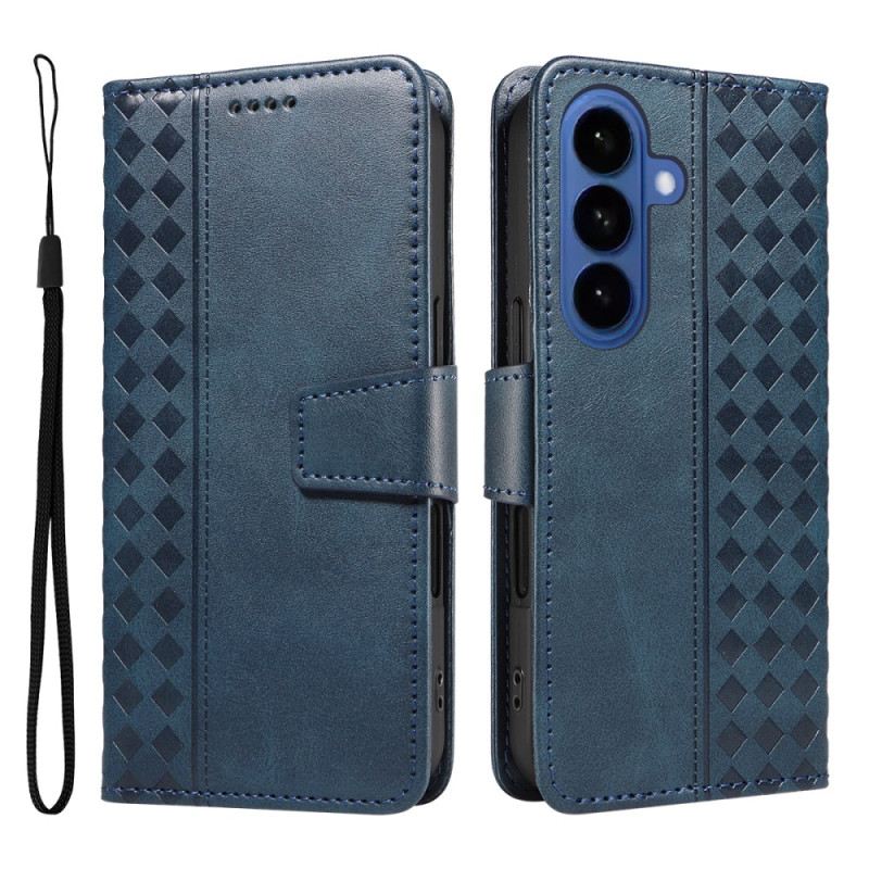 Lederhüllen Samsung Galaxy S26 Handyhülle Rautenmuster