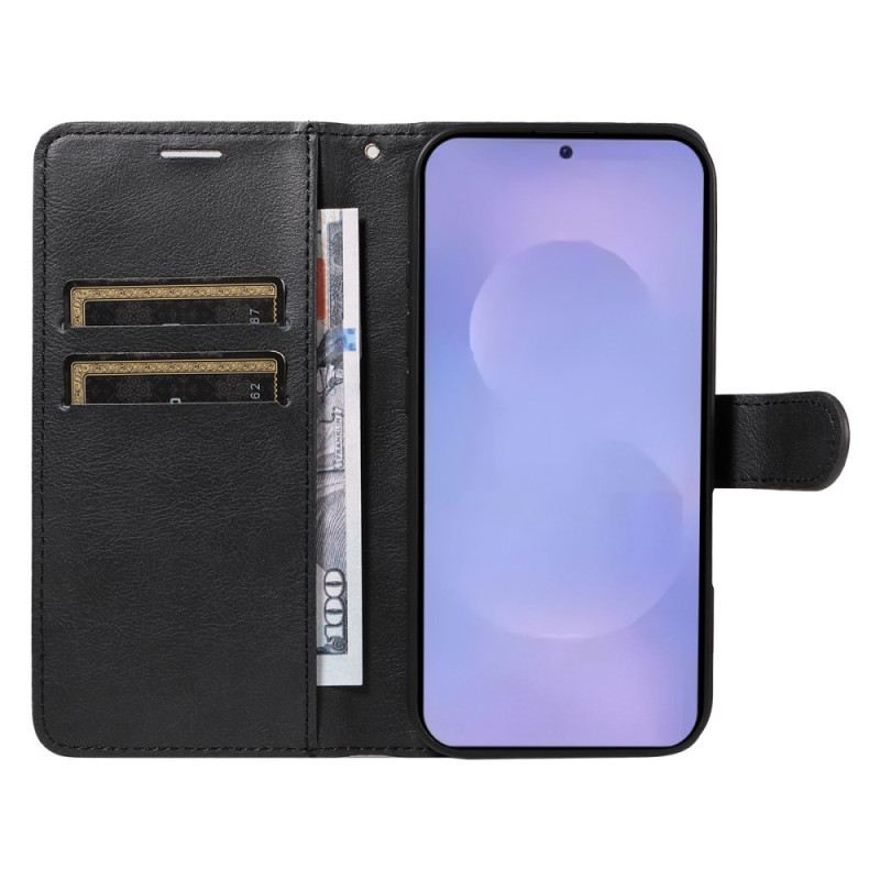 Lederhüllen Samsung Galaxy S26 Handyhülle Schlichtes Kunstleder