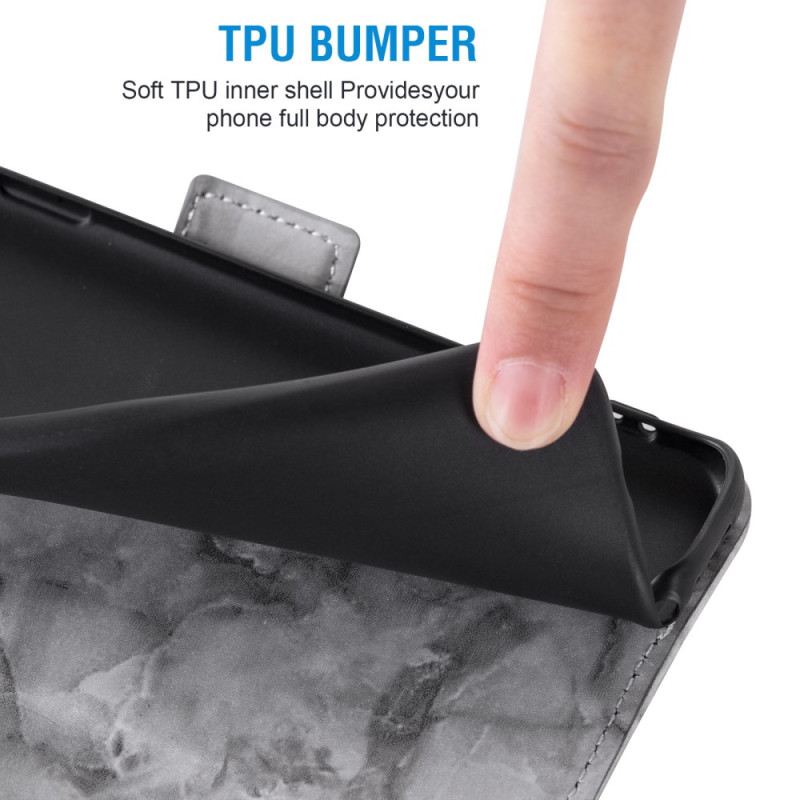 Lederhüllen Samsung Galaxy S26 Marmormuster Und Doppelverschluss