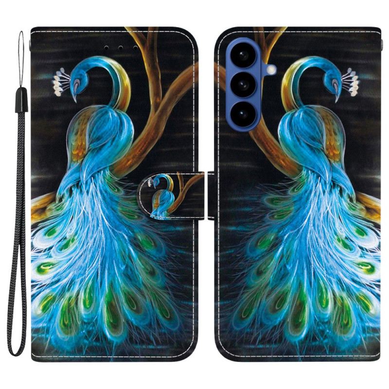 Lederhüllen Samsung Galaxy S26 Pfauenmotiv