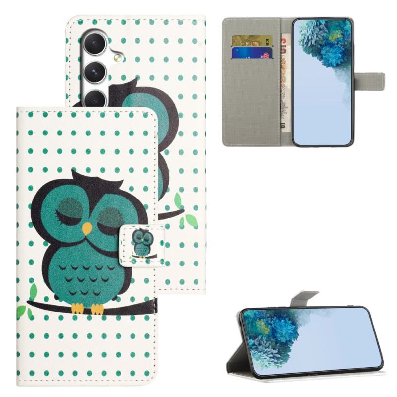 Lederhüllen Samsung Galaxy S26 Schlafende Eule