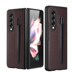 Handyhülle Für Samsung Galaxy Z Fold 3 5G Ledereffekt