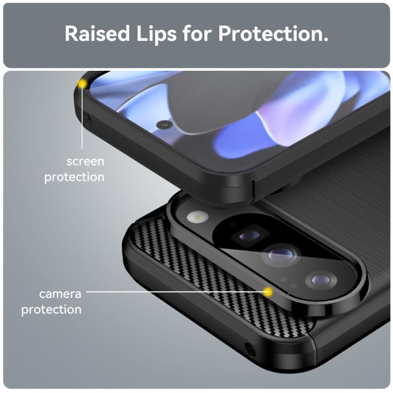 Hülle Für Google Pixel 10 / 10 Pro Gebürstete Kohlefaser