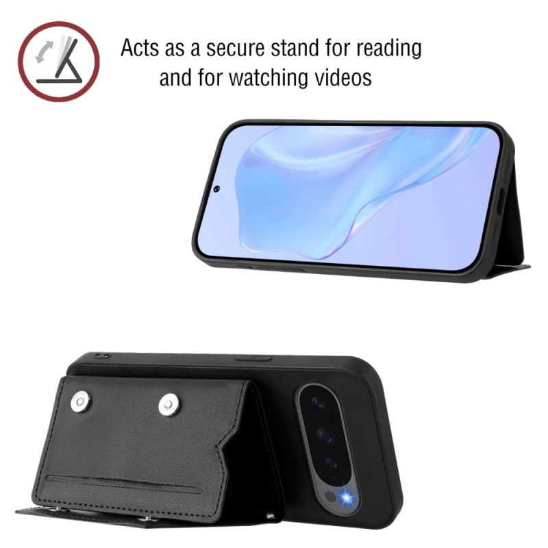 Hülle Google Pixel 10 / 10 Pro Lederoptik Mit Kartenetui Und Gurt