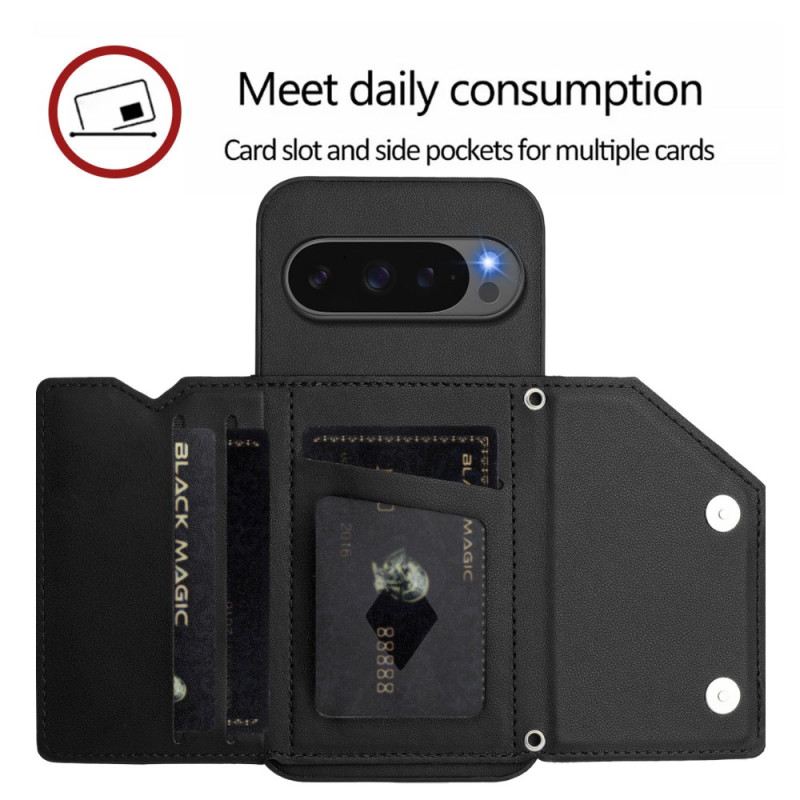 Hülle Google Pixel 10 / 10 Pro Lederoptik Mit Kartenetui Und Gurt