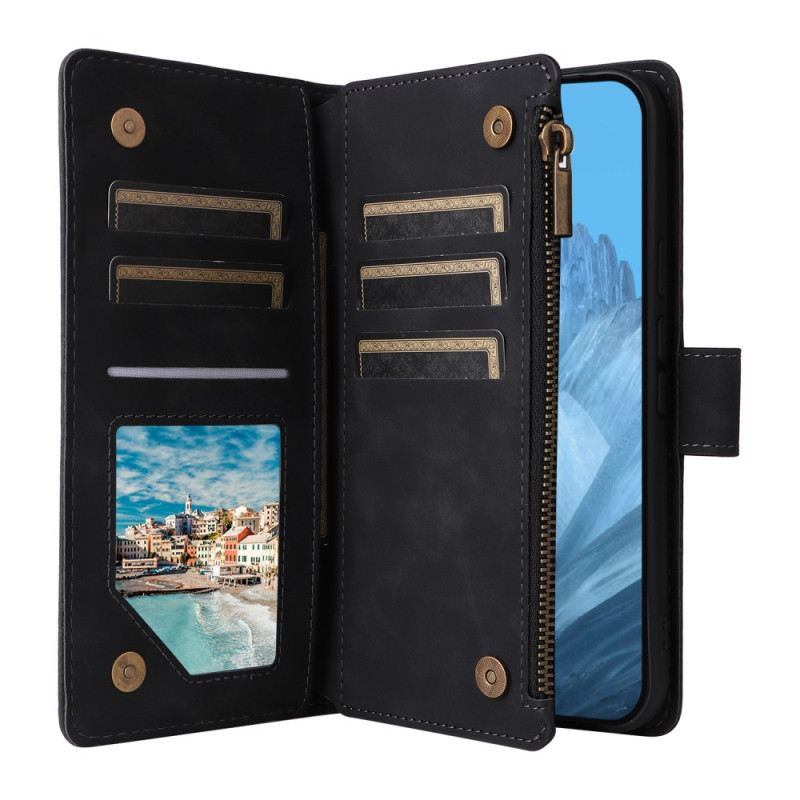 Lederhüllen Für Google Pixel 10 / 10 Pro Geldbörse Mit Reißverschlusstasche