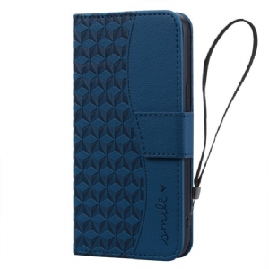 Lederhüllen Für Google Pixel 10 / 10 Pro Lächeln Und Rautenmuster