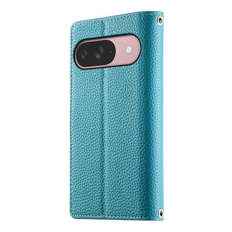 Lederhüllen Für Google Pixel 10 / 10 Pro Zweifarbige Geldbörse Mit Riemen