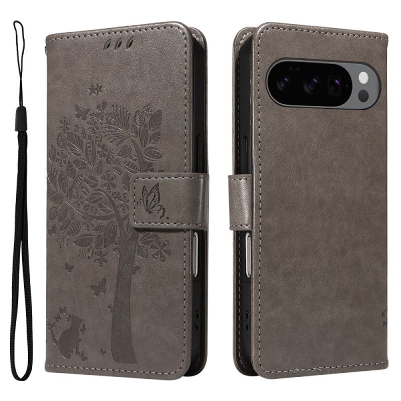 Lederhüllen Google Pixel 10 / 10 Pro Baum Und Katze