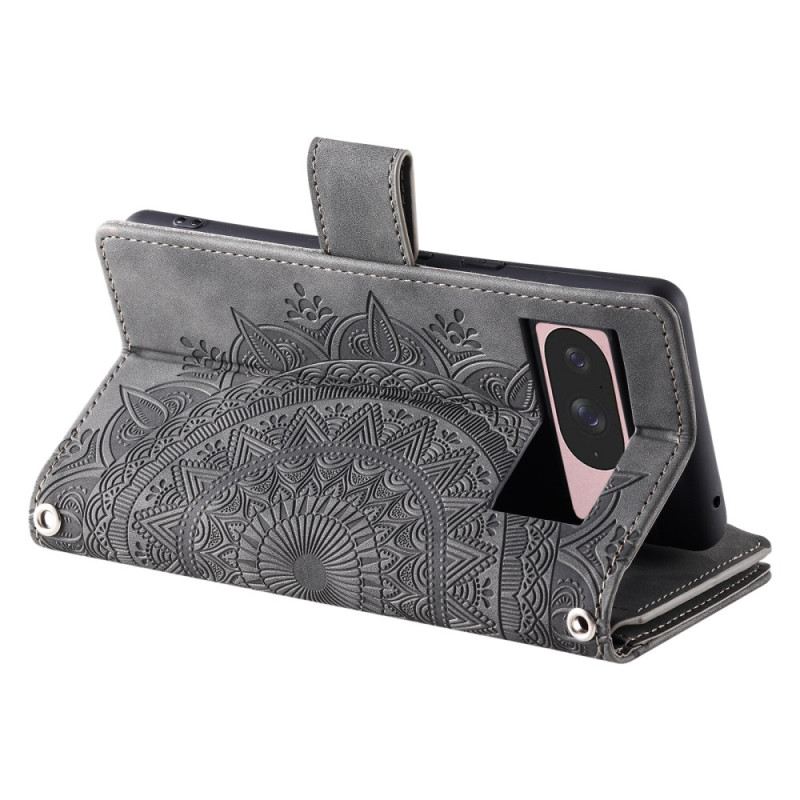 Lederhüllen Google Pixel 10 / 10 Pro Handyhülle Mandala-geldbörse In Wildlederoptik
