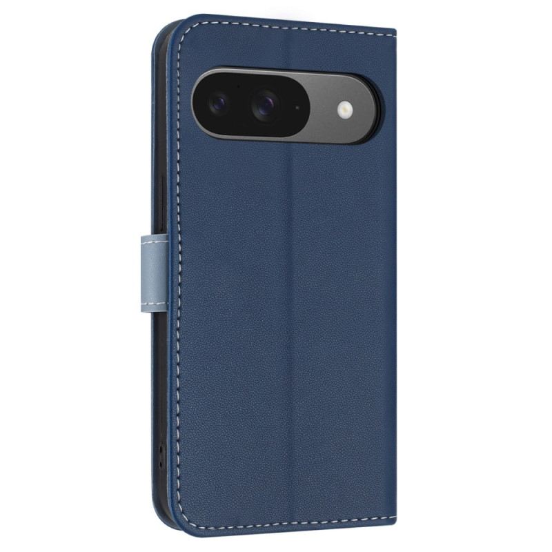 Lederhüllen Google Pixel 10 / 10 Pro Handyhülle Zweifarbig Mit Lanyard