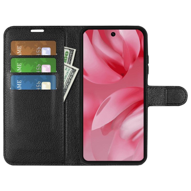 Lederhüllen Google Pixel 10 / 10 Pro Klassisches Litschi-kunstleder