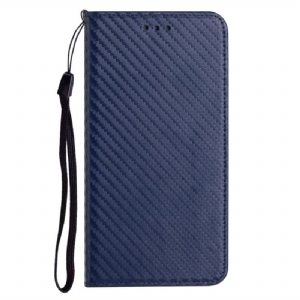 Flip Case Xiaomi Redmi Note 14 Pro 5g Carbonfaser Mit Riemen