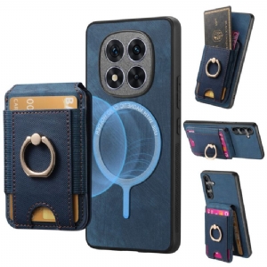 Hülle Xiaomi Redmi Note 14 Pro 5g Magnetischer Kartenhalter Mit Vertikaler Klappe