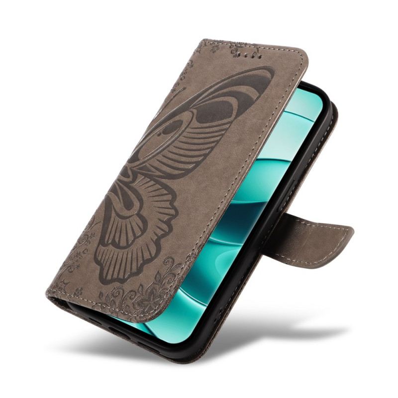 Lederhüllen Xiaomi Redmi Note 14 Pro 5g Grafischer Schmetterling