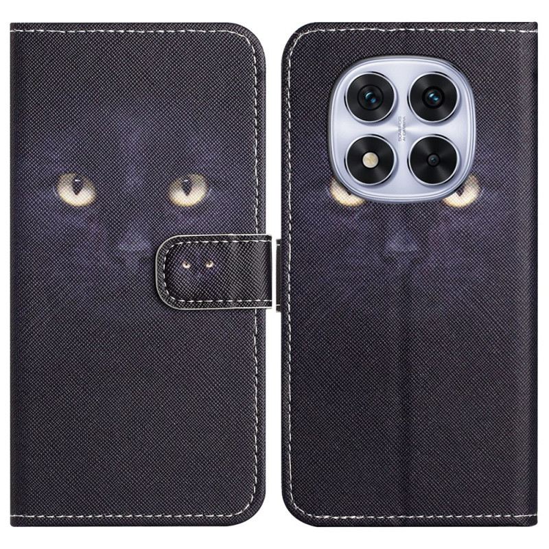 Lederhüllen Xiaomi Redmi Note 14 Pro 5g Handyhülle Schwarze Katze
