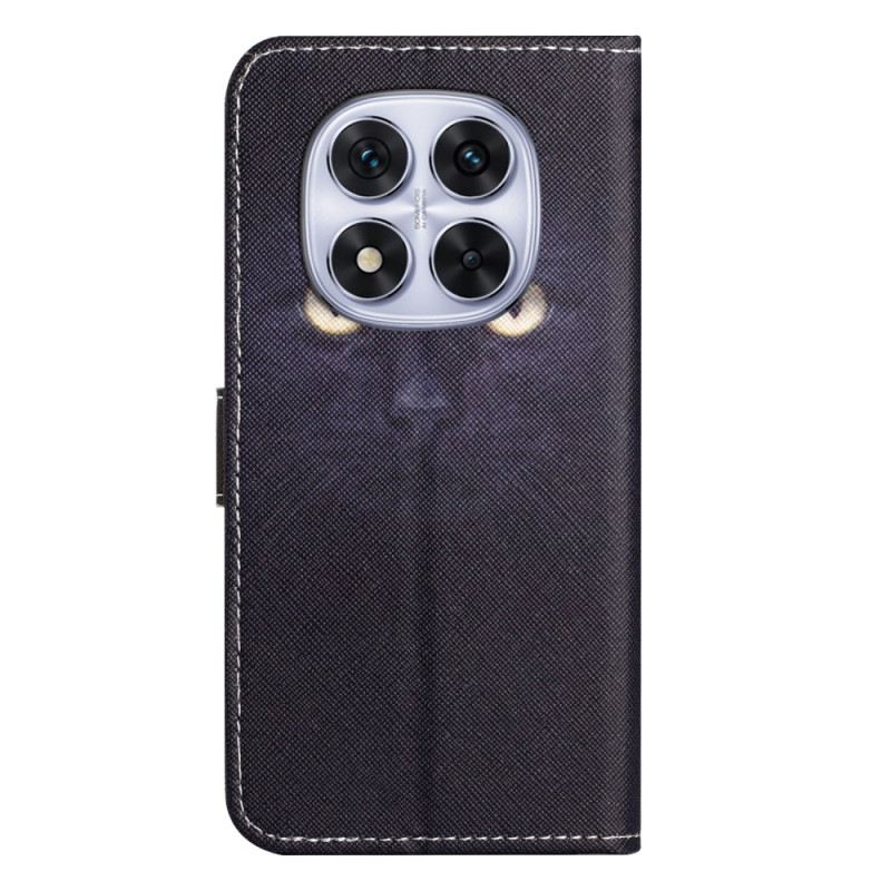 Lederhüllen Xiaomi Redmi Note 14 Pro 5g Handyhülle Schwarze Katze