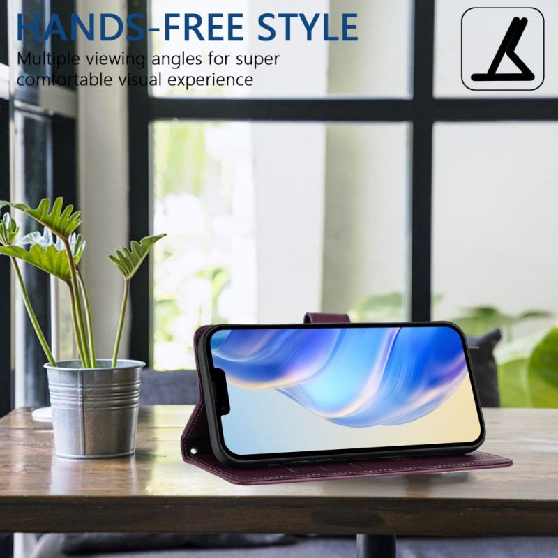 Lederhüllen Xiaomi Redmi Note 14 Pro 5g Handyhülle Wabenmuster