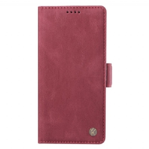 Lederhüllen Xiaomi Redmi Note 14 Pro 5g Handyhülle Ykatu-wildleder-effekt