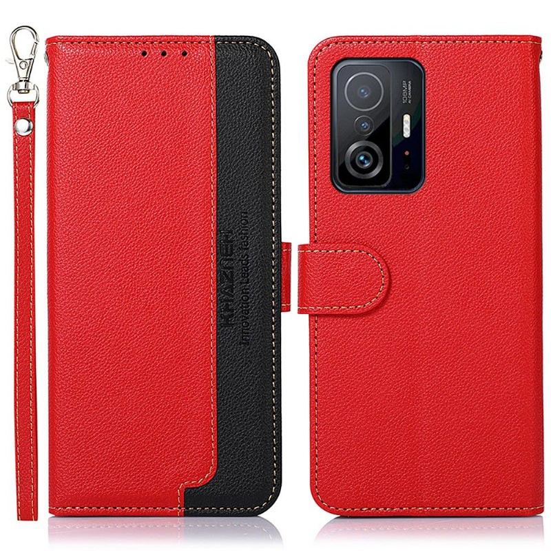 Flip Case Für Xiaomi 11T / 11T Pro Khazneh Freiliegende Nähte