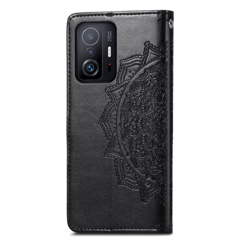 Flip Case Für Xiaomi 11T / 11T Pro Mandala-relief Aus Kunstleder