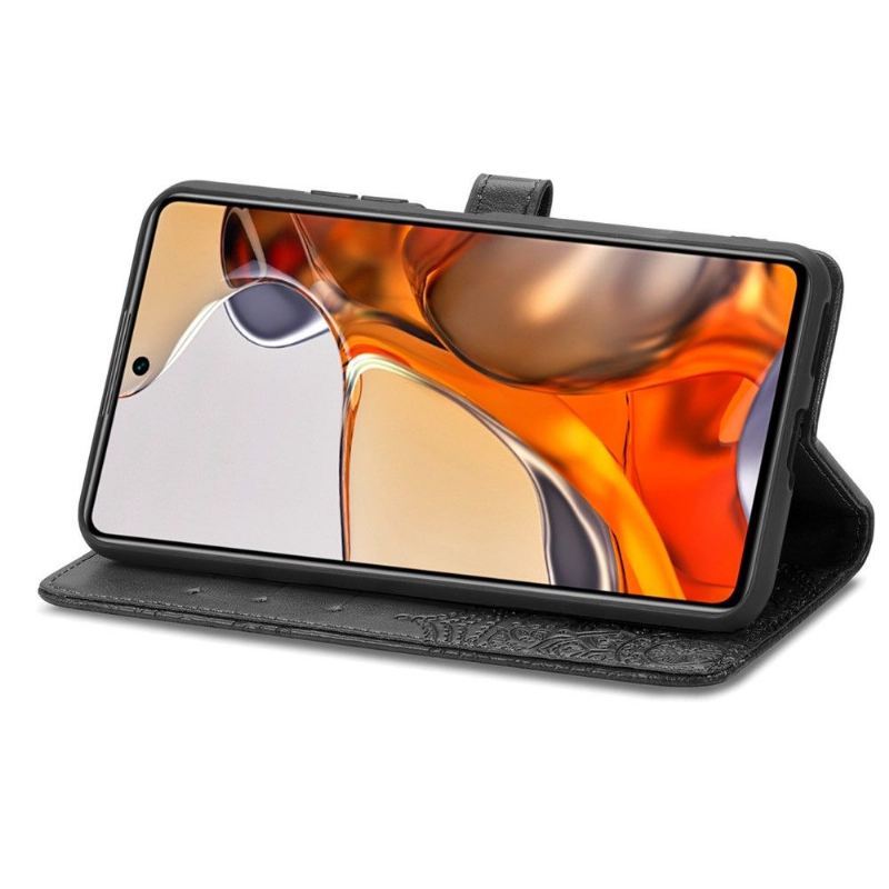 Flip Case Für Xiaomi 11T / 11T Pro Mandala-relief Aus Kunstleder