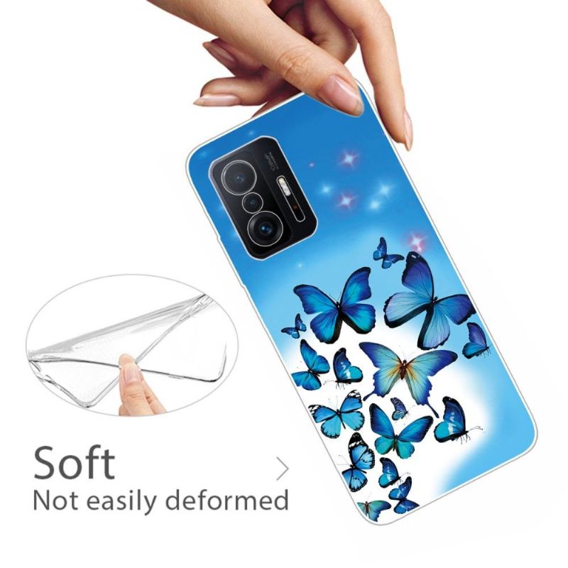 Handyhülle Für Xiaomi 11T / 11T Pro Blaue Schmetterlinge